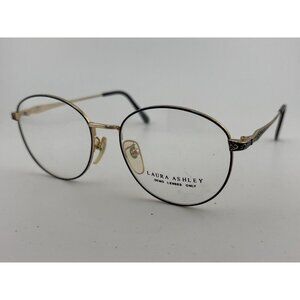 LAURA ASHLEY - GOLD / BLUE 54-17-54 Patterned Somerset Eyeglass Frames